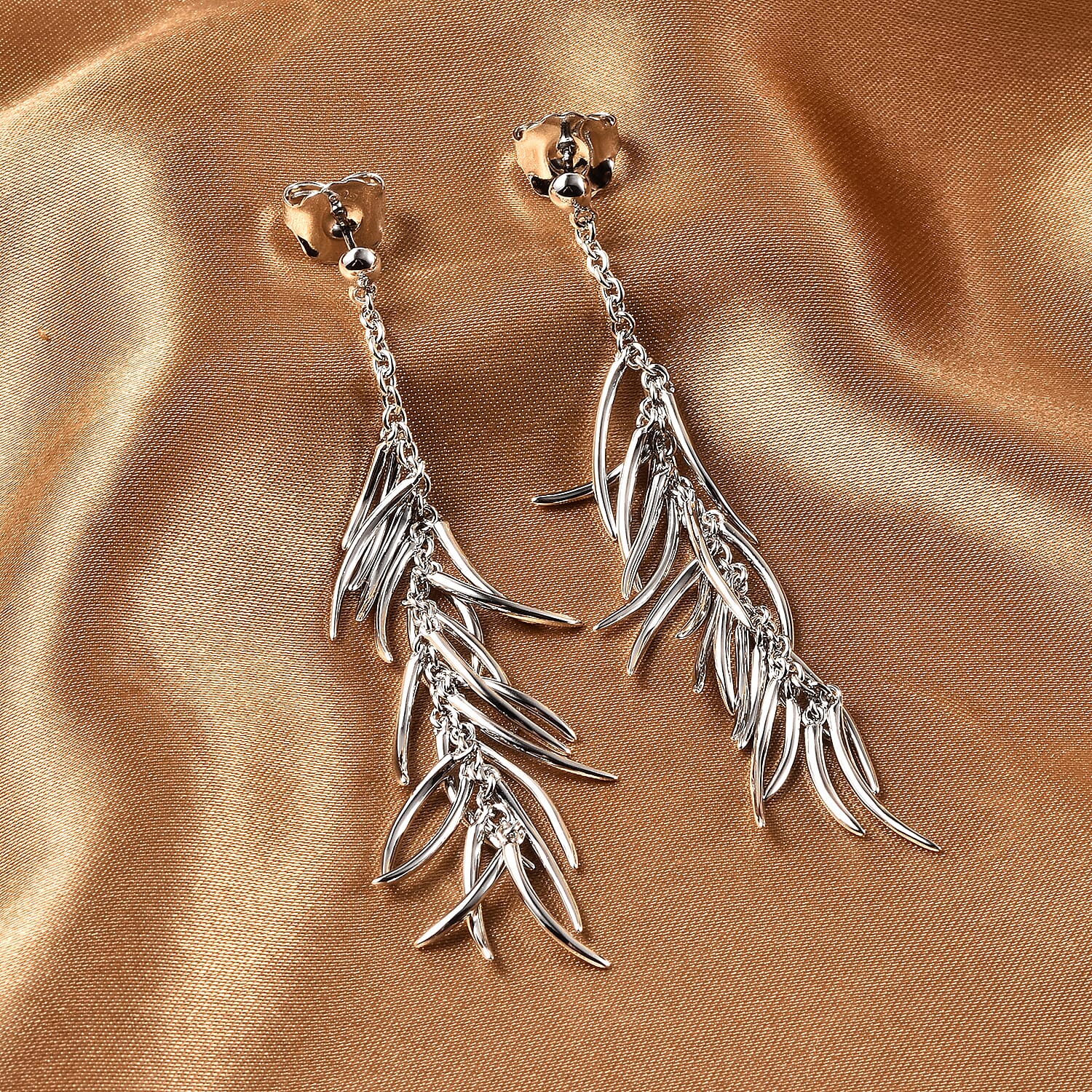 RACHEL GALLEY Rhodium Overlay Sterling Silver Earrings (with Push Back), Silver Wt. 13.09 Gms 2691555 2