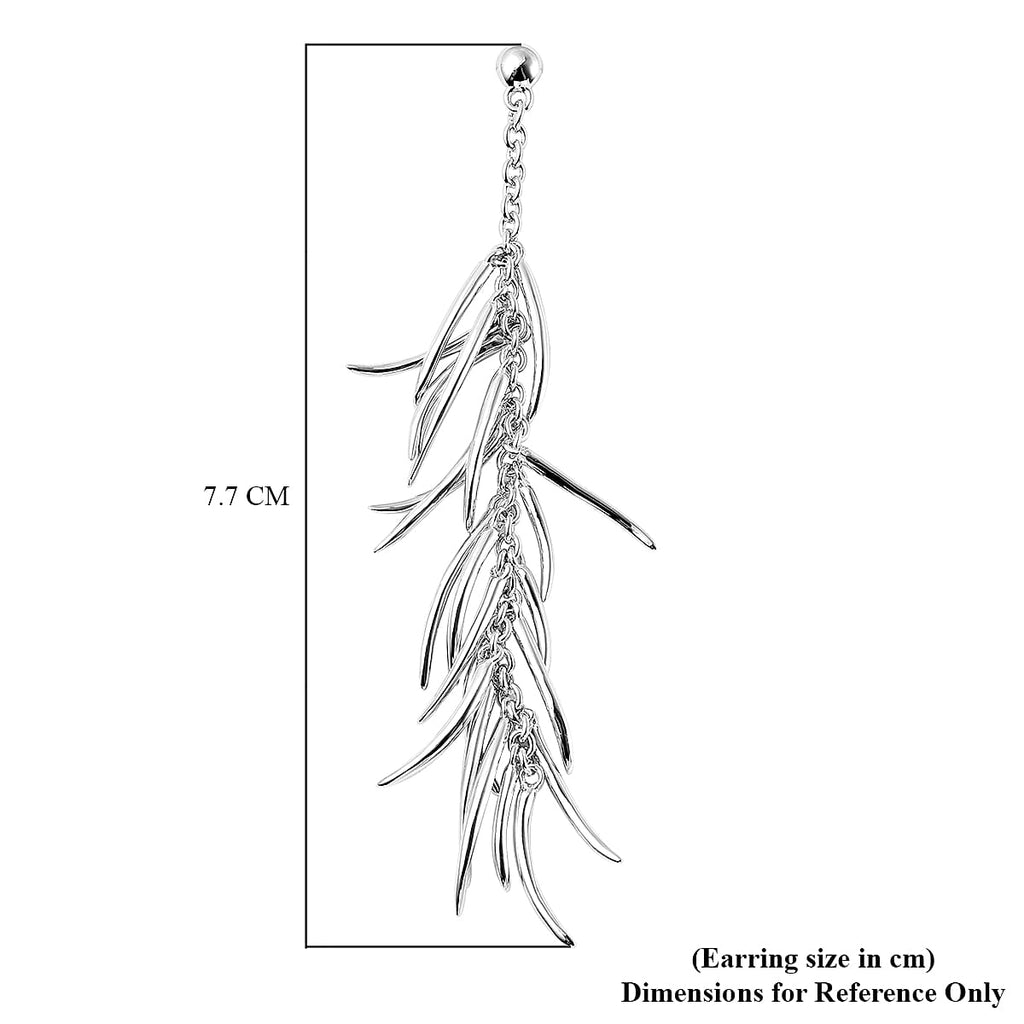RACHEL GALLEY Rhodium Overlay Sterling Silver Earrings (with Push Back), Silver Wt. 13.09 Gms
