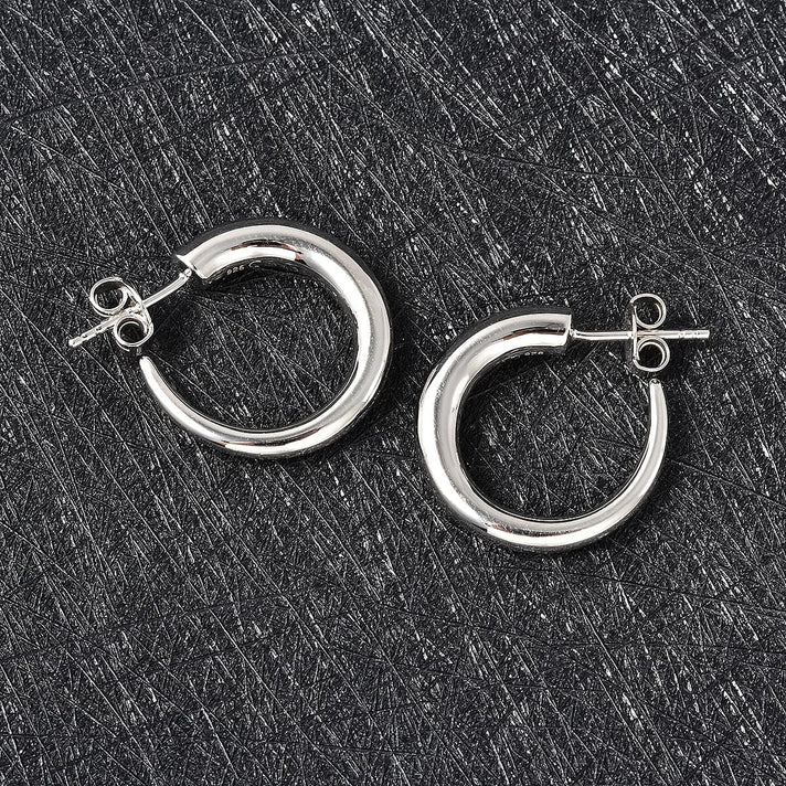 RACHEL GALLEY Rhodium Overlay Sterling Silver Earrings (with Push Back) Silver Wt 7.39 Gms 3300960 2