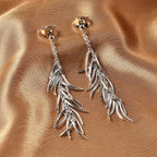 RACHEL GALLEY Rhodium Overlay Sterling Silver Earrings (with Push Back), Silver Wt. 13.09 Gms