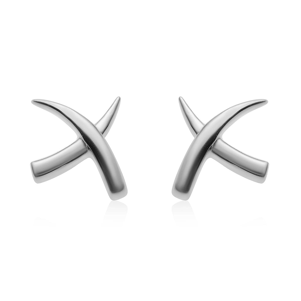 RACHEL GALLEY Rhodium Overlay Sterling Silver Earrings (with Push Back)