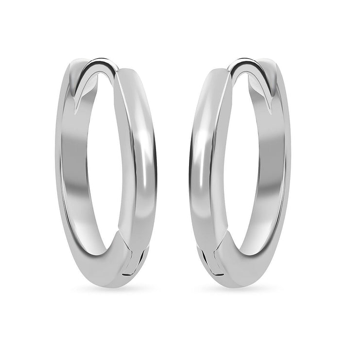RACHEL GALLEY Rhodium Overlay Sterling Silver Hoop Earrings (with Clasp) 8946480 1