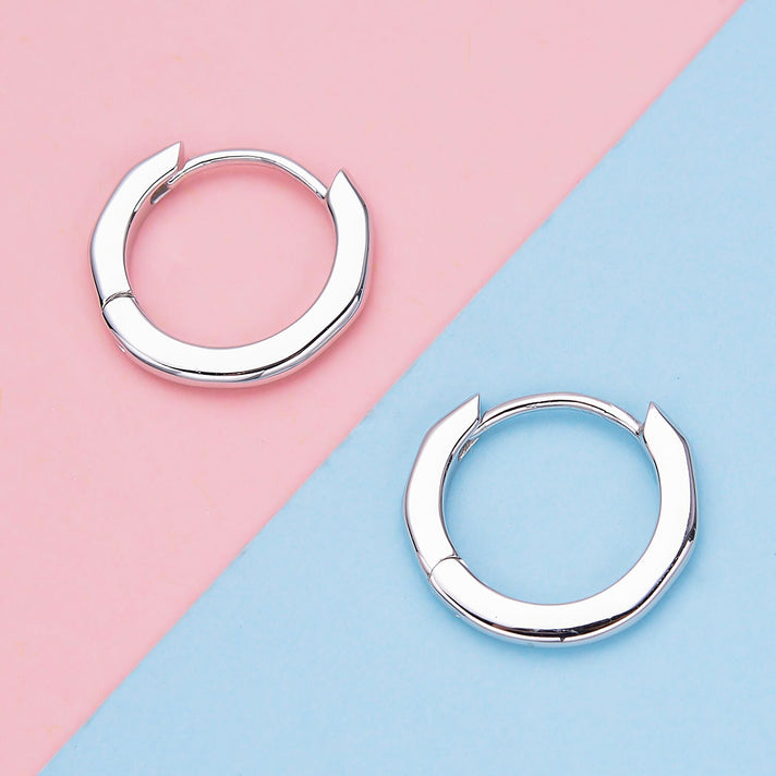 RACHEL GALLEY Rhodium Overlay Sterling Silver Hoop Earrings (with Clasp) 8946480 2