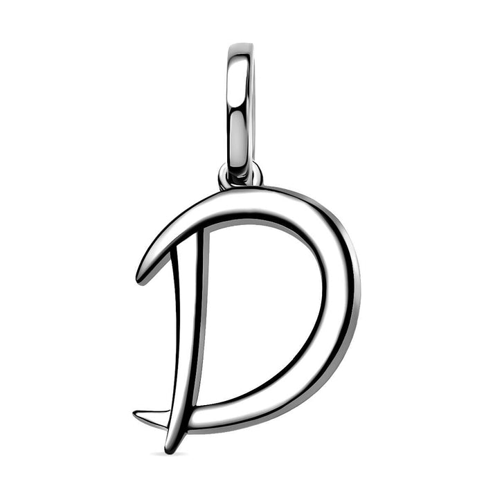 RACHEL GALLEY Rhodium Overlay Sterling Silver Initial D Pendant 3886128 1