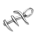 RACHEL GALLEY Rhodium Overlay Sterling Silver Initial E Pendant