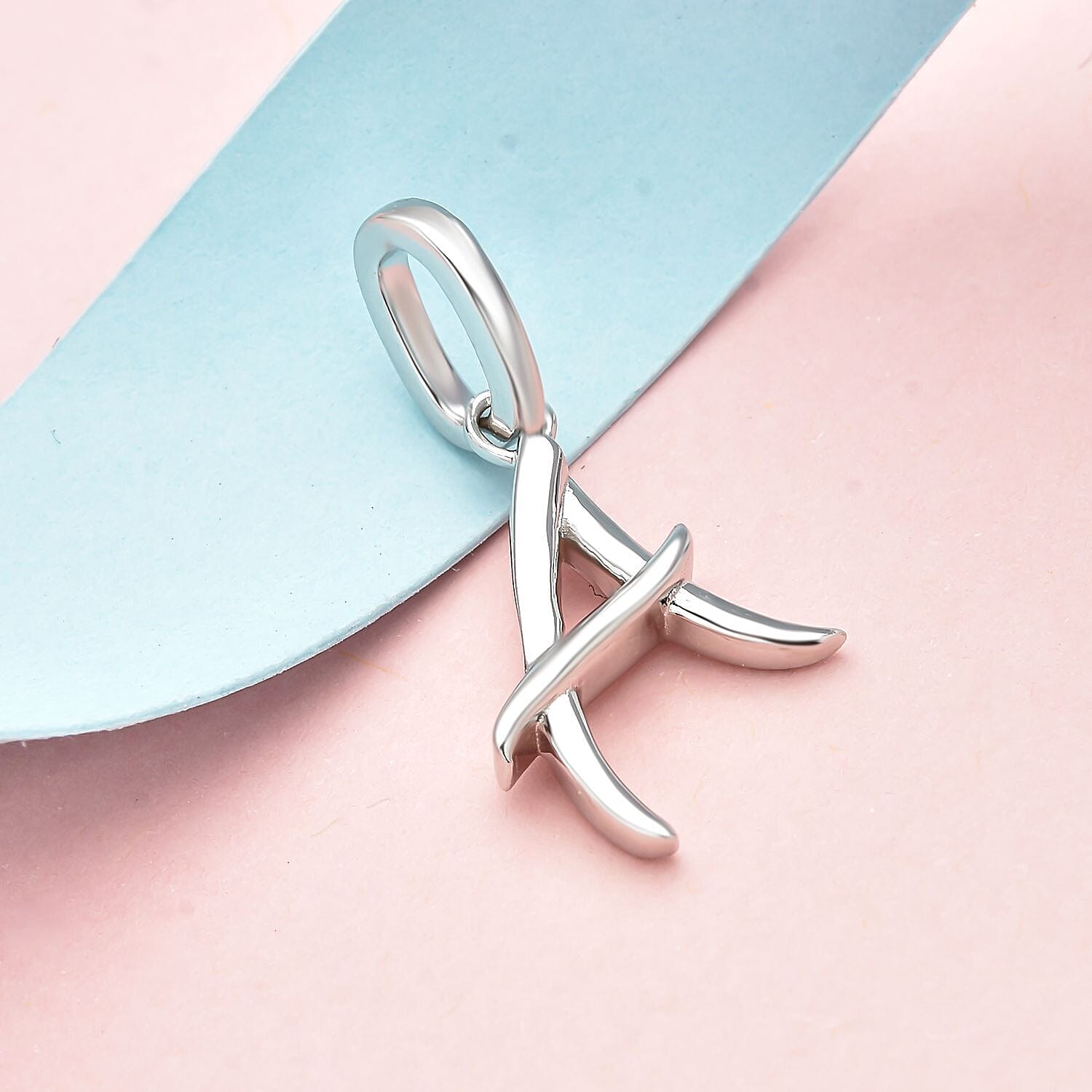RACHEL GALLEY Rhodium Overlay Sterling Silver Initial A Pendant 3886131 3