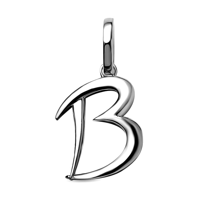RACHEL GALLEY Rhodium Overlay Sterling Silver Initial B Pendant 3886132 1