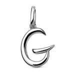 RACHEL GALLEY Rhodium Overlay Sterling Silver Initial G Pendant
