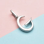 RACHEL GALLEY Rhodium Overlay Sterling Silver Initial G Pendant