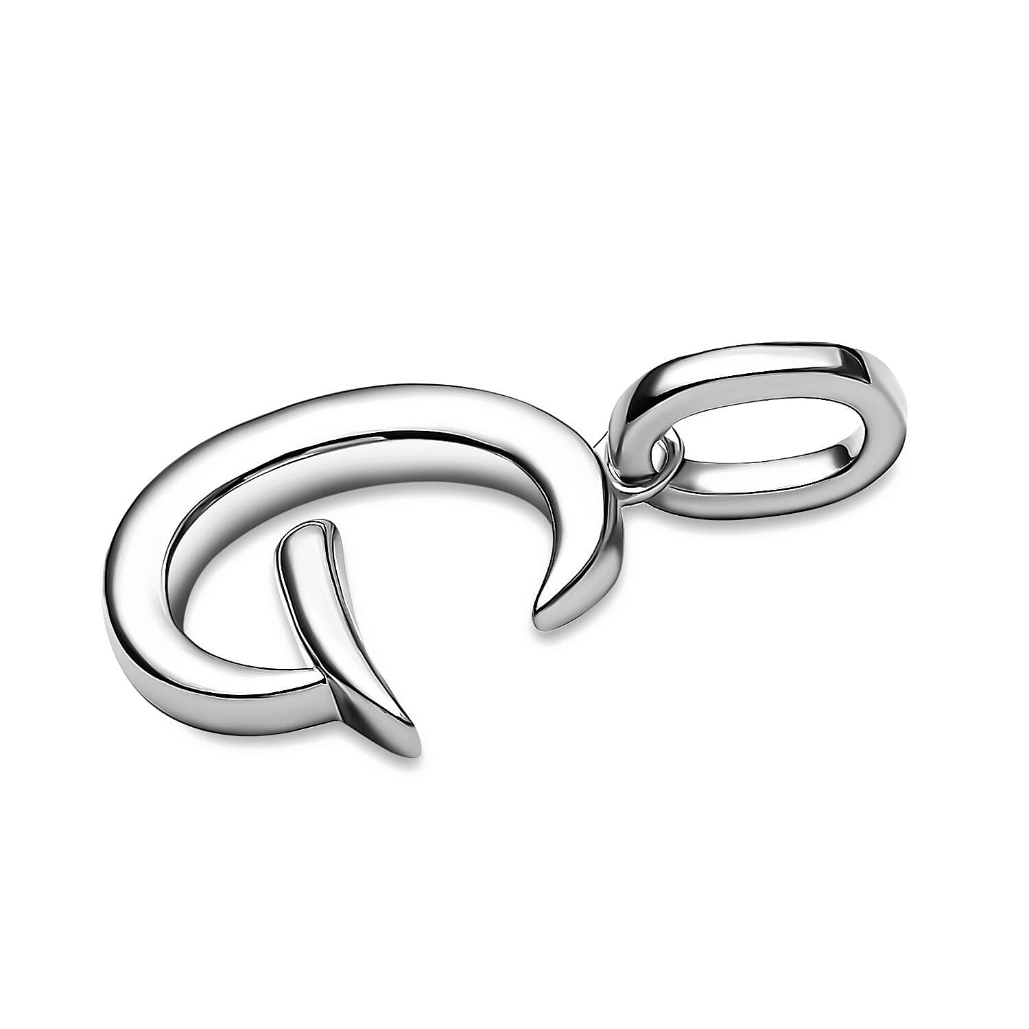RACHEL GALLEY Rhodium Overlay Sterling Silver Initial G Pendant 3886133 4