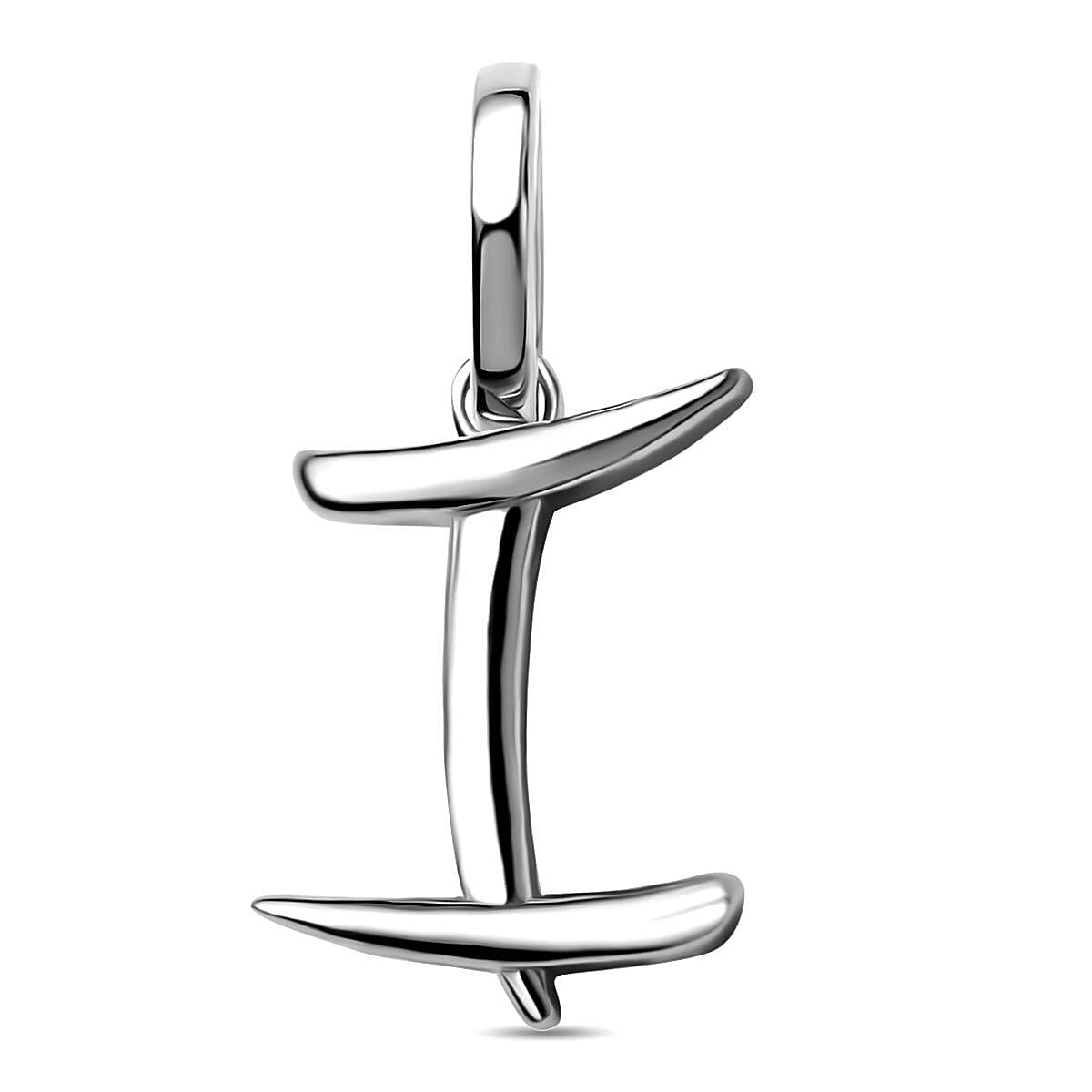 RACHEL GALLEY Rhodium Overlay Sterling Silver Initial I Pendant 3886135 0
