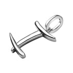 RACHEL GALLEY Rhodium Overlay Sterling Silver Initial I Pendant