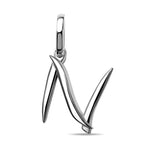 RACHEL GALLEY Rhodium Overlay Sterling Silver Initial N Pendant