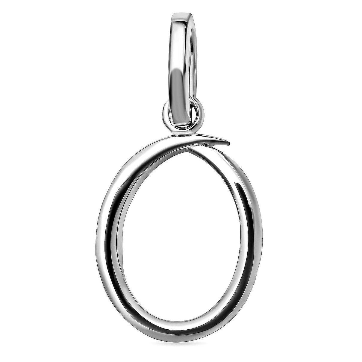 RACHEL GALLEY Rhodium Overlay Sterling Silver Initial O Pendant 3886141 0
