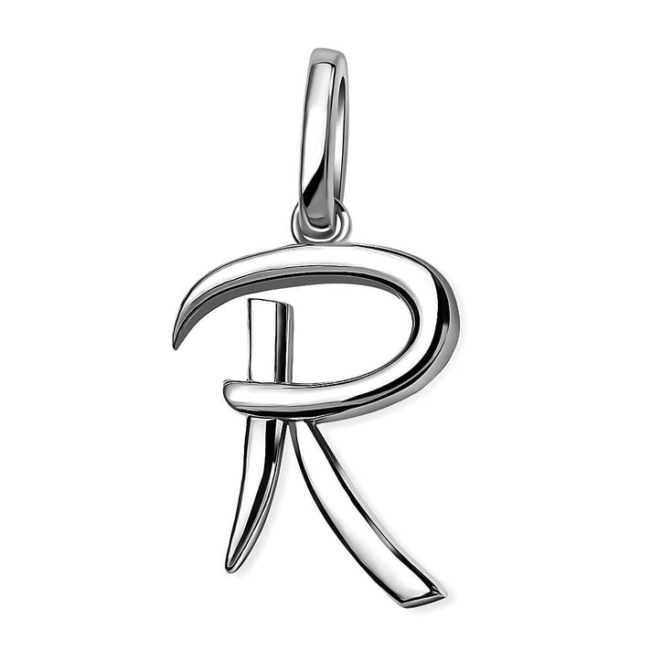 RACHEL GALLEY Rhodium Overlay Sterling Silver Initial R Pendant 3886146 1