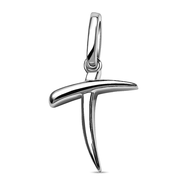 RACHEL GALLEY Rhodium Overlay Sterling Silver Initial T Pendant 3886149 1