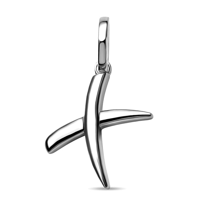 RACHEL GALLEY Rhodium Overlay Sterling Silver Initial X Pendant 3886153 1