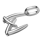 RACHEL GALLEY Rhodium Overlay Sterling Silver Initial W Pendant