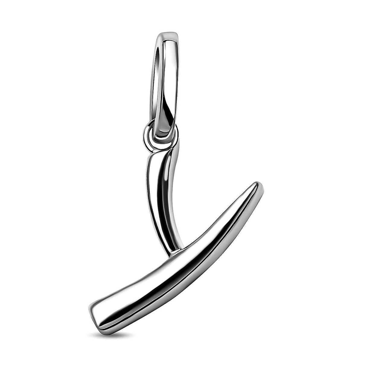 RACHEL GALLEY Rhodium Overlay Sterling Silver Initial Y Pendant 3886156 0