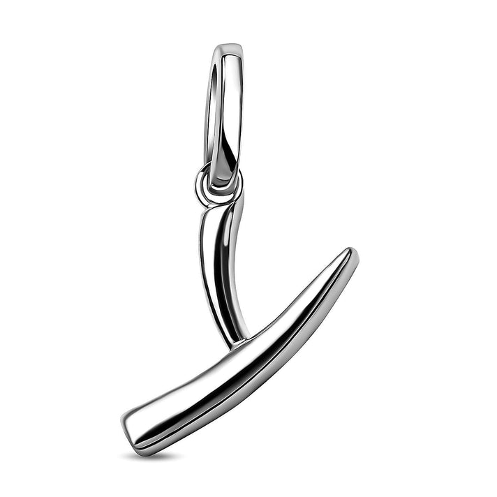 RACHEL GALLEY Rhodium Overlay Sterling Silver Initial Y Pendant 3886156 1