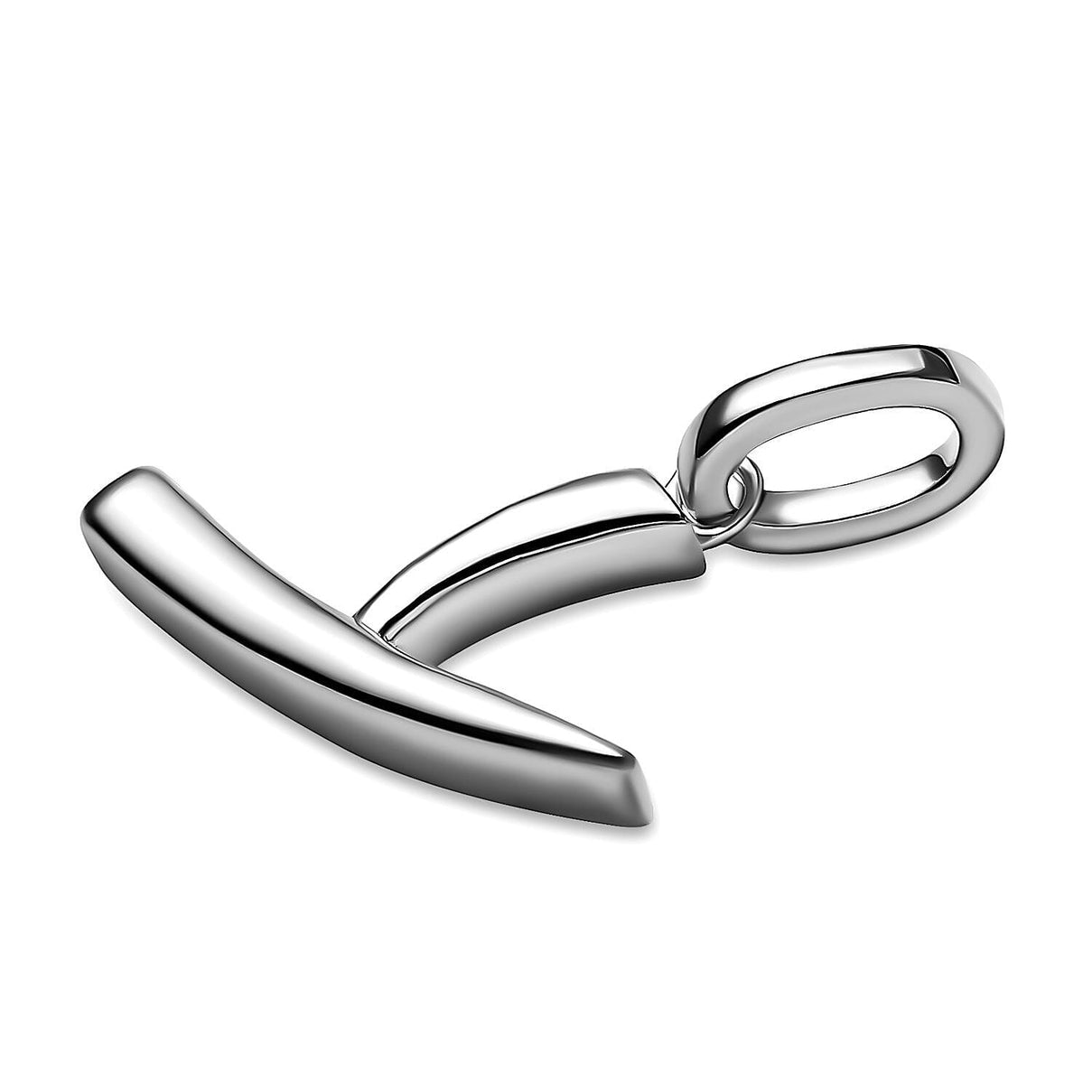 RACHEL GALLEY Rhodium Overlay Sterling Silver Initial Y Pendant 3886156 4