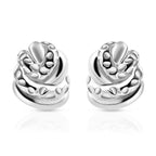 RACHEL GALLEY Rhodium Overlay Sterling Silver Knot Earrings (with Push Back)