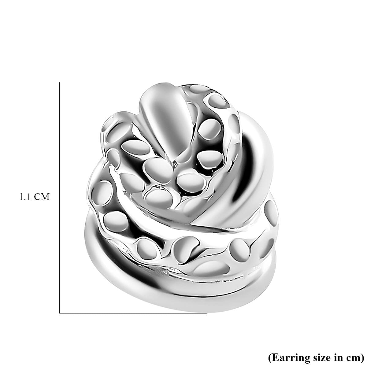RACHEL GALLEY Rhodium Overlay Sterling Silver Knot Earrings (with Push Back) 3860730 10