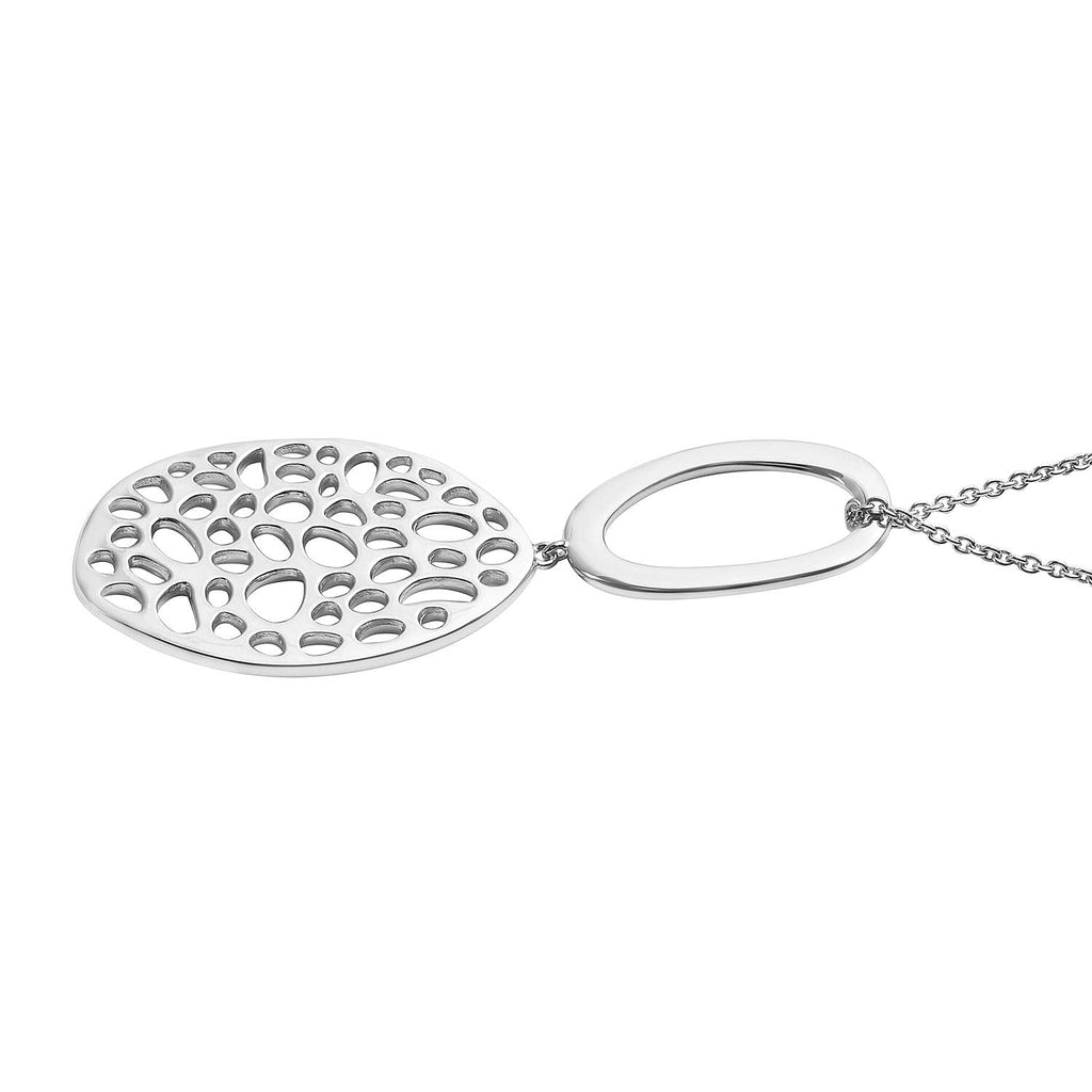 RACHEL GALLEY Rhodium Overlay Sterling Silver Pendant with Chain (Size 30)
