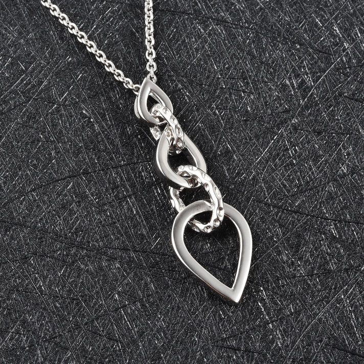 RACHEL GALLEY Rhodium Overlay Sterling Silver Pendant with Chain (Size - 30), Silver wt. 11.74 Gms 3877229 2