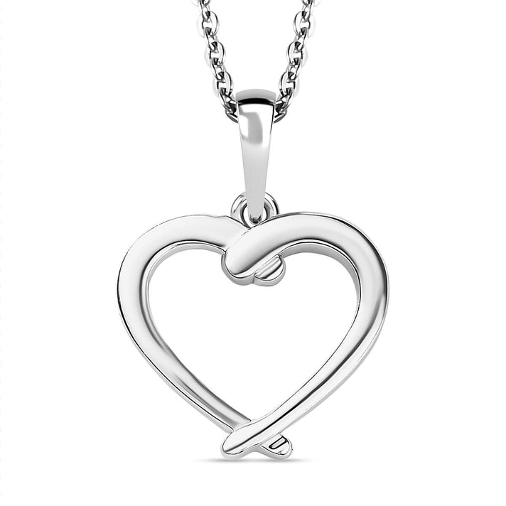 RACHEL GALLEY Rhodium Overlay Sterling Silver Pendant with Chain (Size 16/18/20) 3891131 1