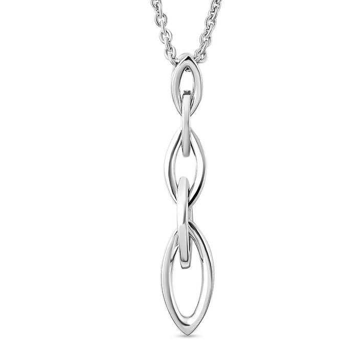 RACHEL GALLEY Rhodium Overlay Sterling Silver Pendant with Chain (Size 16/18/20) 3891153 1