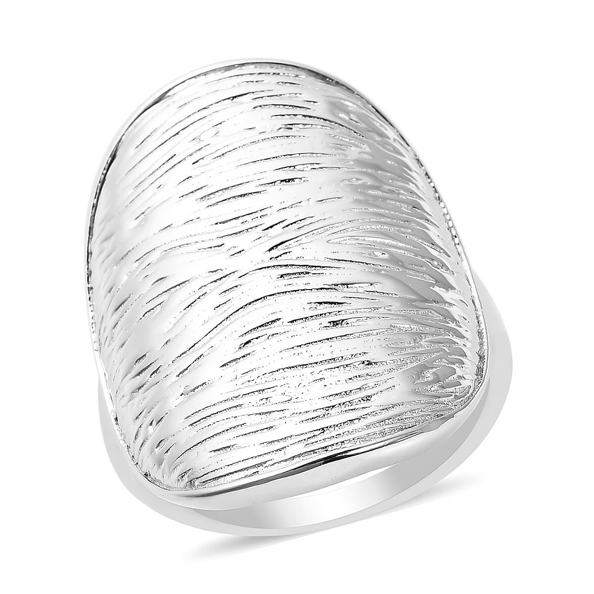 RACHEL GALLEY Rhodium Overlay Sterling Silver Ring, Silver Wt 15.90 Gms 3680207 0