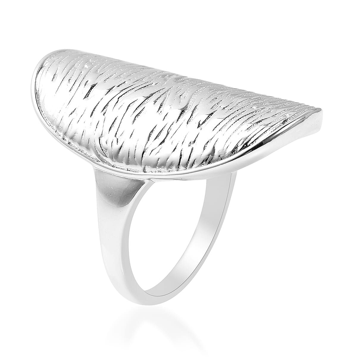 RACHEL GALLEY Rhodium Overlay Sterling Silver Ring, Silver Wt 15.90 Gms 3680207 2