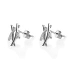 RACHEL GALLEY Rhodium Overlay Sterling Silver Star Earrings (with Push Back)