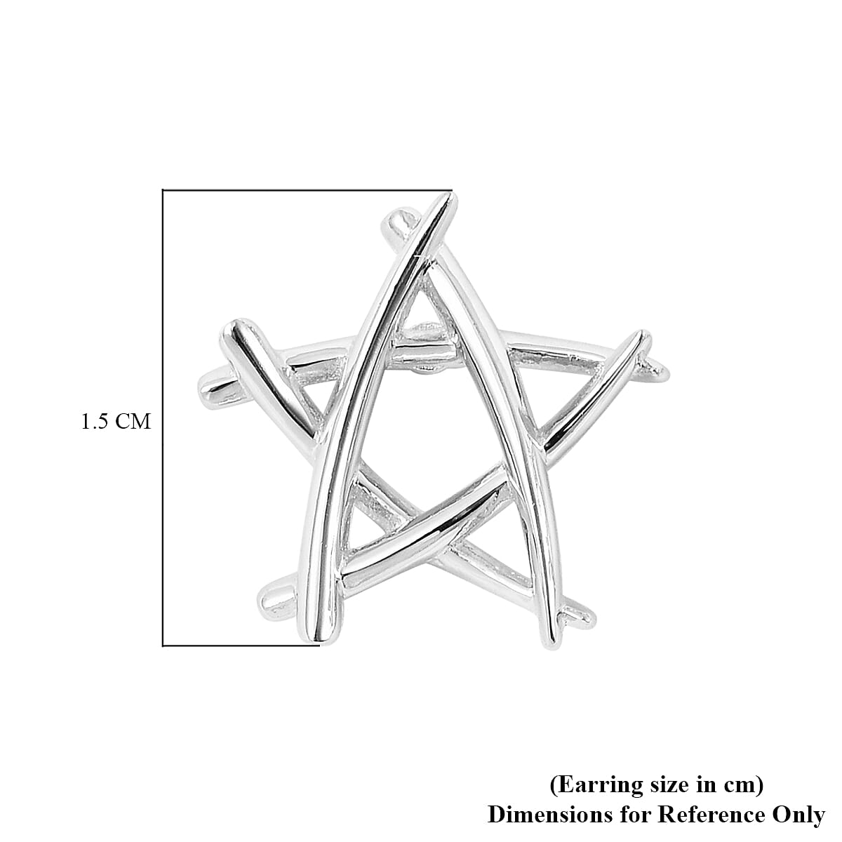 RACHEL GALLEY Rhodium Overlay Sterling Silver Star Earrings (with Push Back) 3853682 4