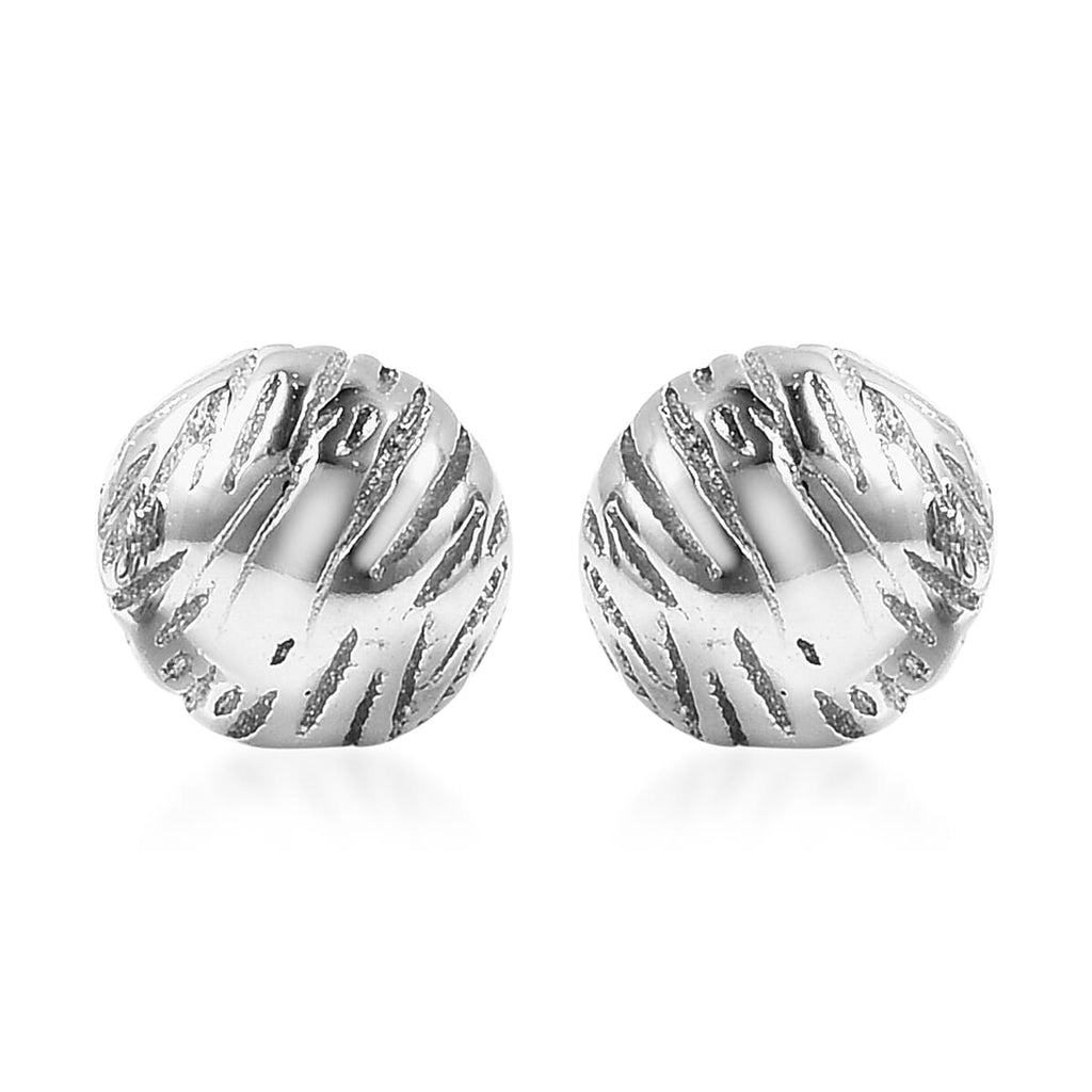 RACHEL GALLEY Rhodium Overlay Sterling Silver Stud Earrings