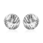 RACHEL GALLEY Rhodium Overlay Sterling Silver Stud Earrings