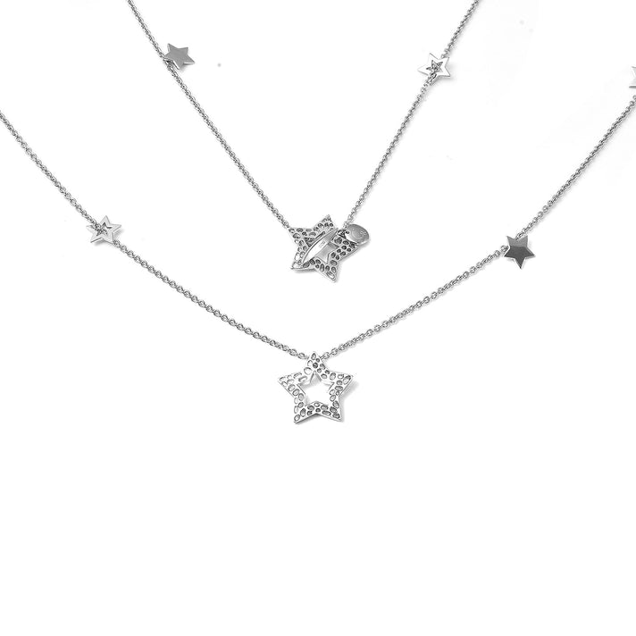 RACHEL GALLEY Rhodium Overlay Sterling Silver T-Bar Necklace (Size - 40), Silver Wt. 24.13 Gms 3881322 1