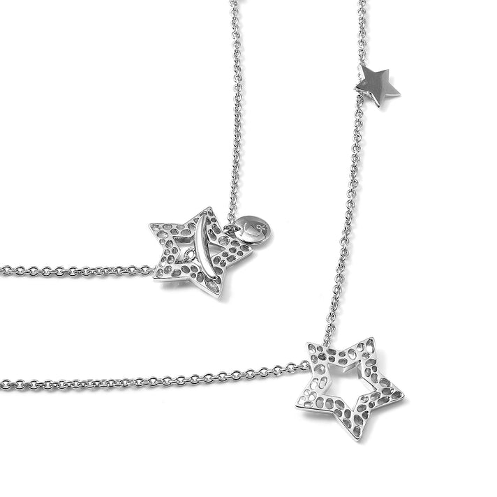 RACHEL GALLEY Rhodium Overlay Sterling Silver T-Bar Necklace (Size - 40), Silver Wt. 24.13 Gms 3881322 2