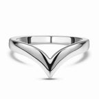 RACHEL GALLEY Rhodium Overlay Sterling Silver Wishbone Ring