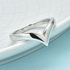 RACHEL GALLEY Rhodium Overlay Sterling Silver Wishbone Ring