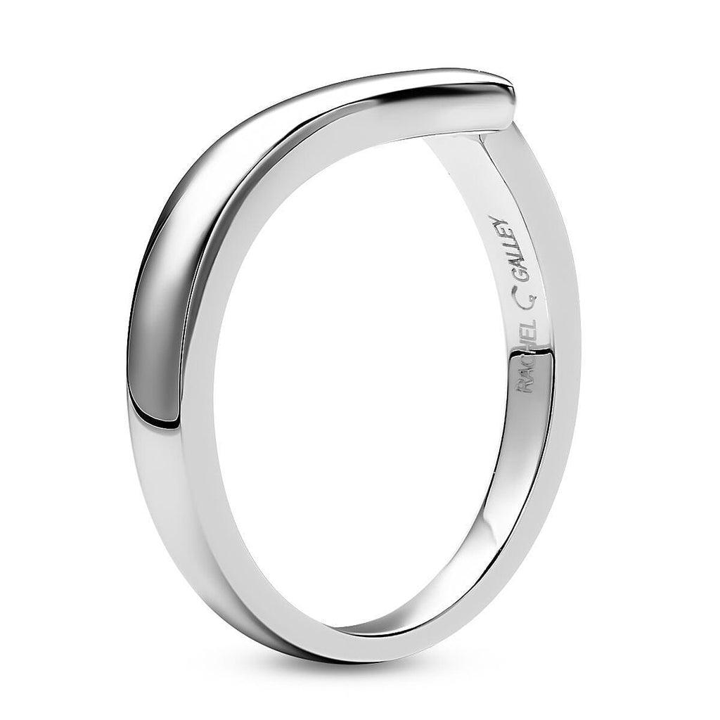 RACHEL GALLEY Rhodium Overlay Sterling Silver Wishbone Ring