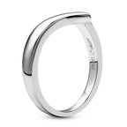 RACHEL GALLEY Rhodium Overlay Sterling Silver Wishbone Ring