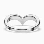 RACHEL GALLEY Rhodium Overlay Sterling Silver Wishbone Ring