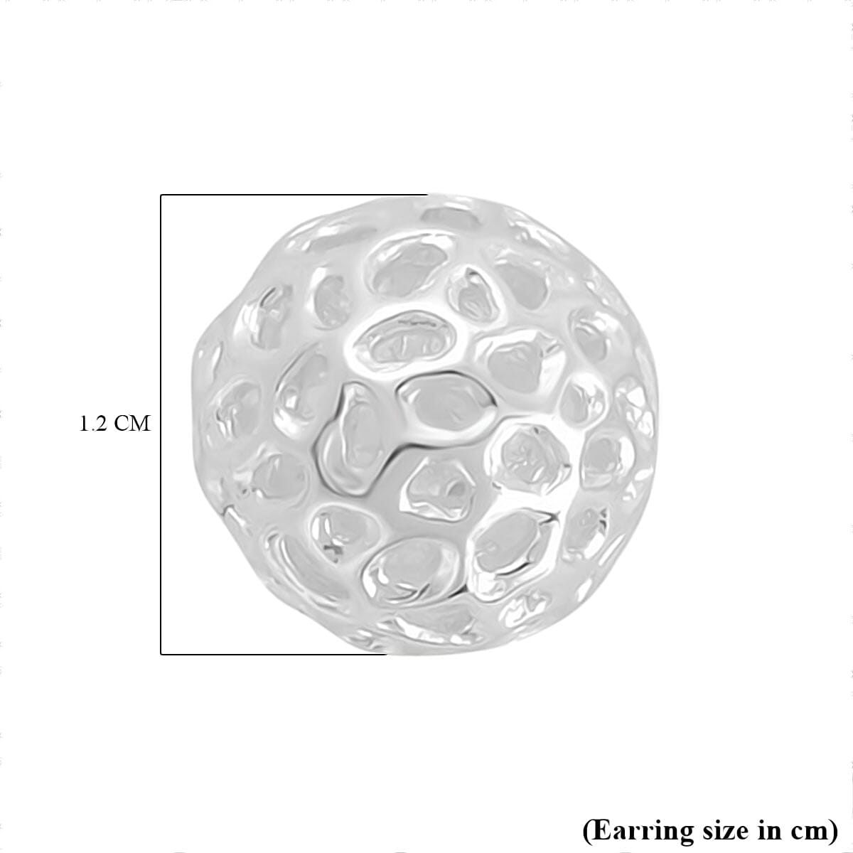 RACHEL GALLEY - Rhodium Sterling Silver Globe Stud Earrings with Push Back 2172936 2