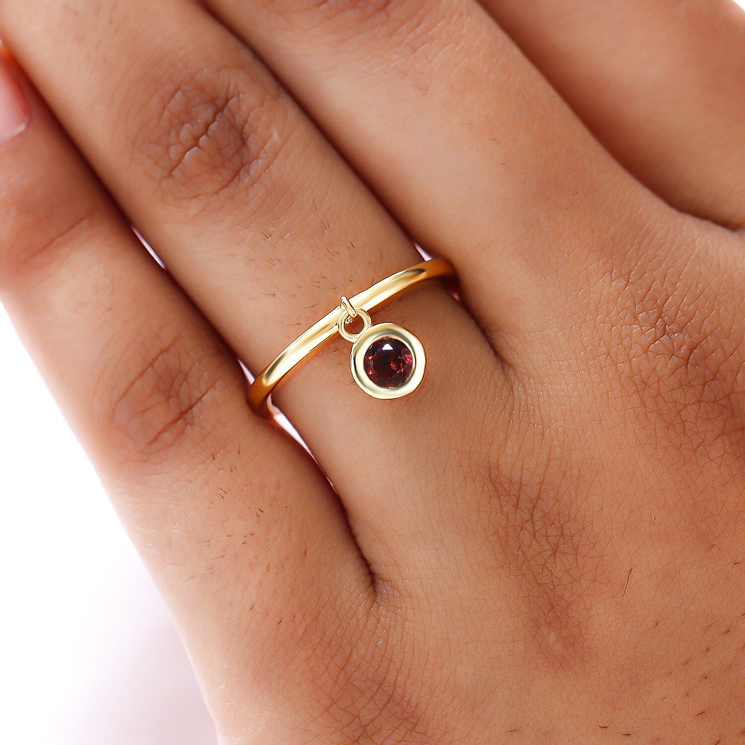 RACHEL GALLEY Rhodolite Garnet Charm Band Ring in Vermeil Yellow Gold Overlay Sterling Silver 8881269 2