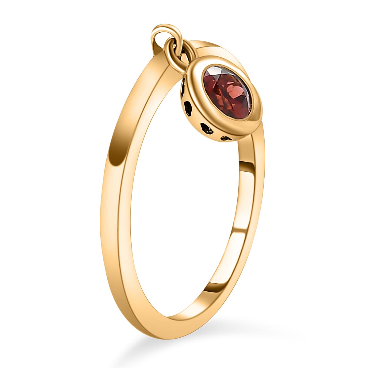 RACHEL GALLEY Rhodolite Garnet Charm Band Ring in Vermeil Yellow Gold Overlay Sterling Silver 8881269 3