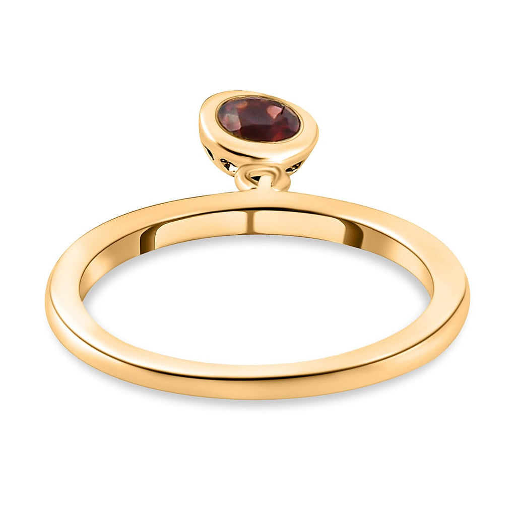 RACHEL GALLEY Rhodolite Garnet Charm Band Ring in Vermeil Yellow Gold Overlay Sterling Silver