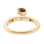 RACHEL GALLEY Rhodolite Garnet Charm Band Ring in Vermeil Yellow Gold Overlay Sterling Silver