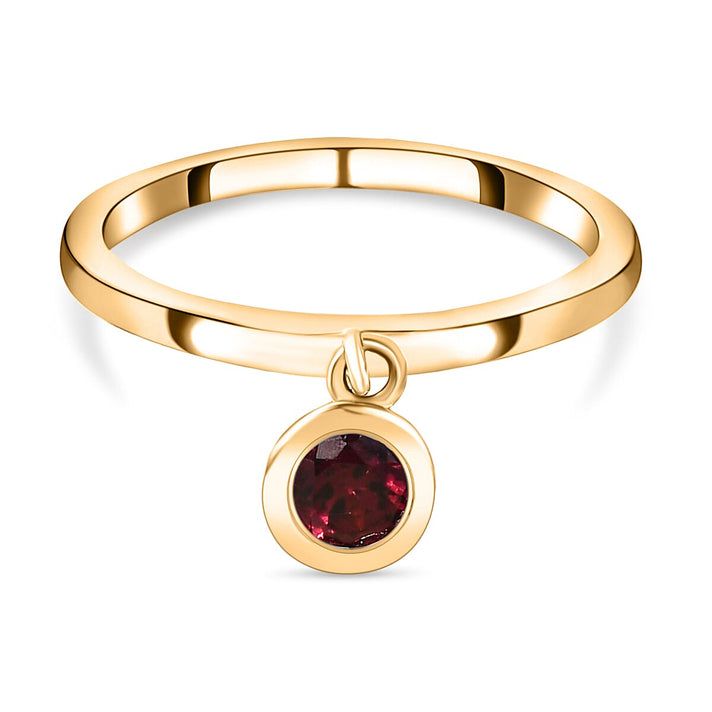RACHEL GALLEY Rhodolite Garnet Charm Band Ring in Vermeil Yellow Gold Overlay Sterling Silver 8881271 1